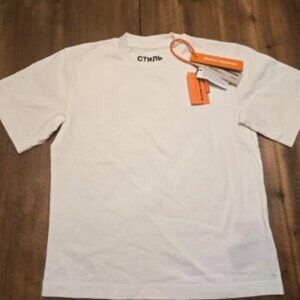 Heron Preston white T Shirt Size XS NWT